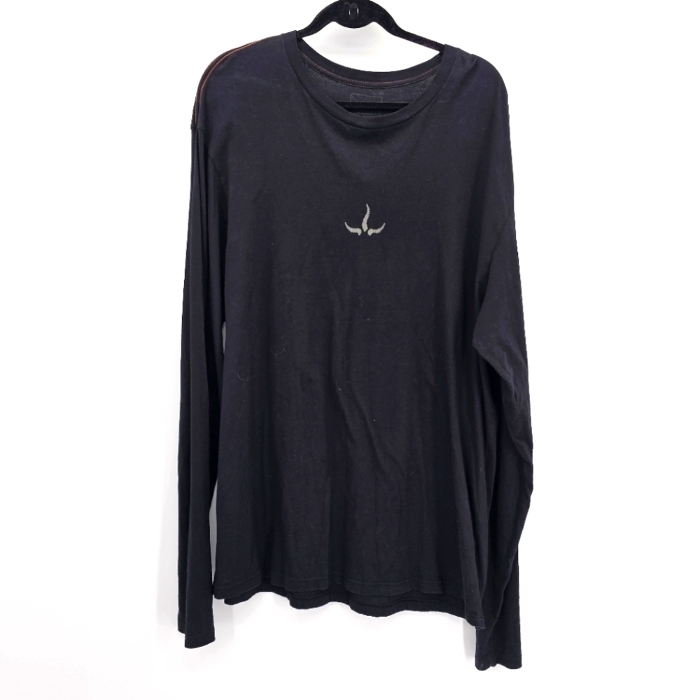 Prana long sleeve organic cotton embroidered t-shirt mens XL
